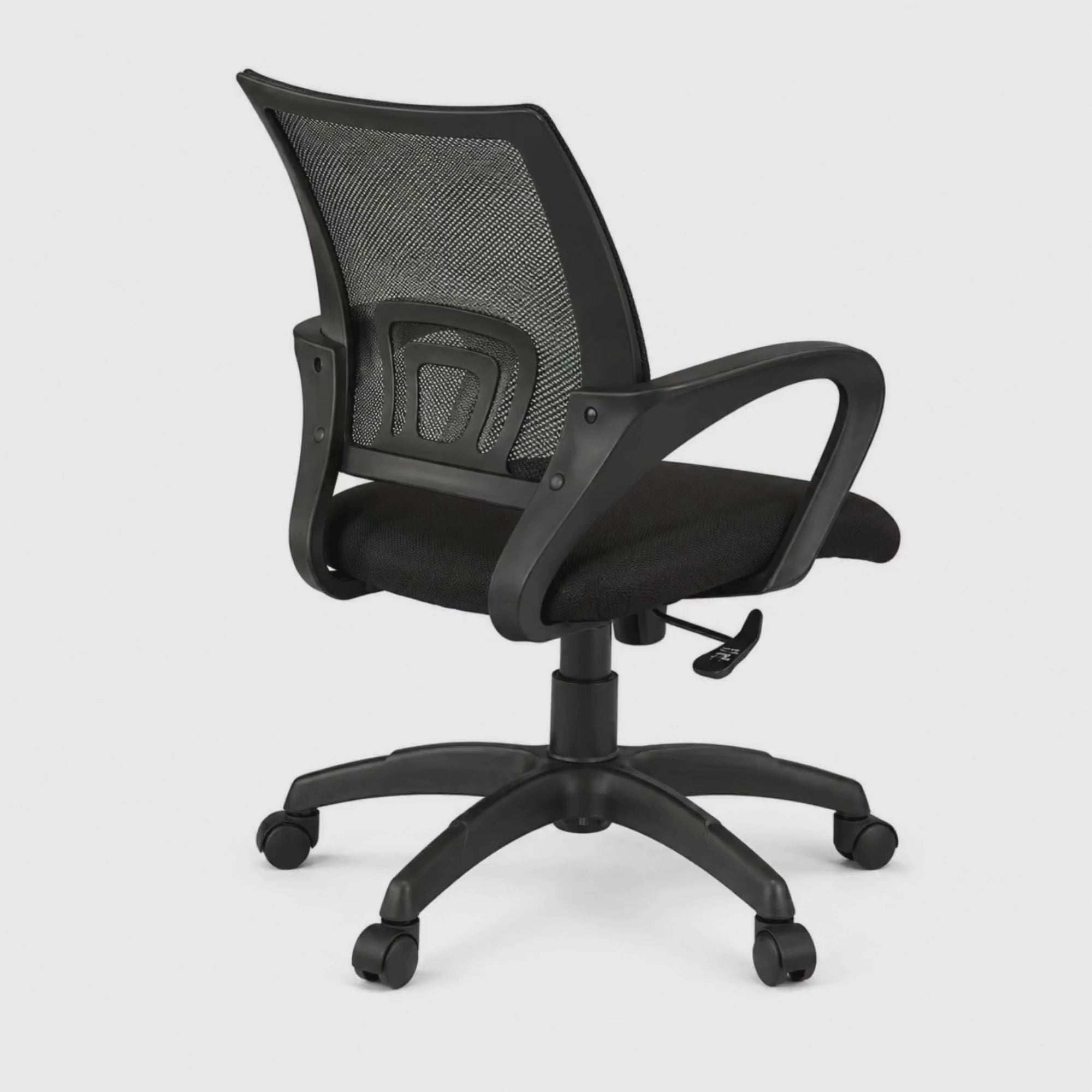 Load video: Executive Mesh Office Chair with Ergonomic Mid Back, Breathable Mesh, Cushioned Seat and Adjustable Swivel Base for Office Work and Home Comfort