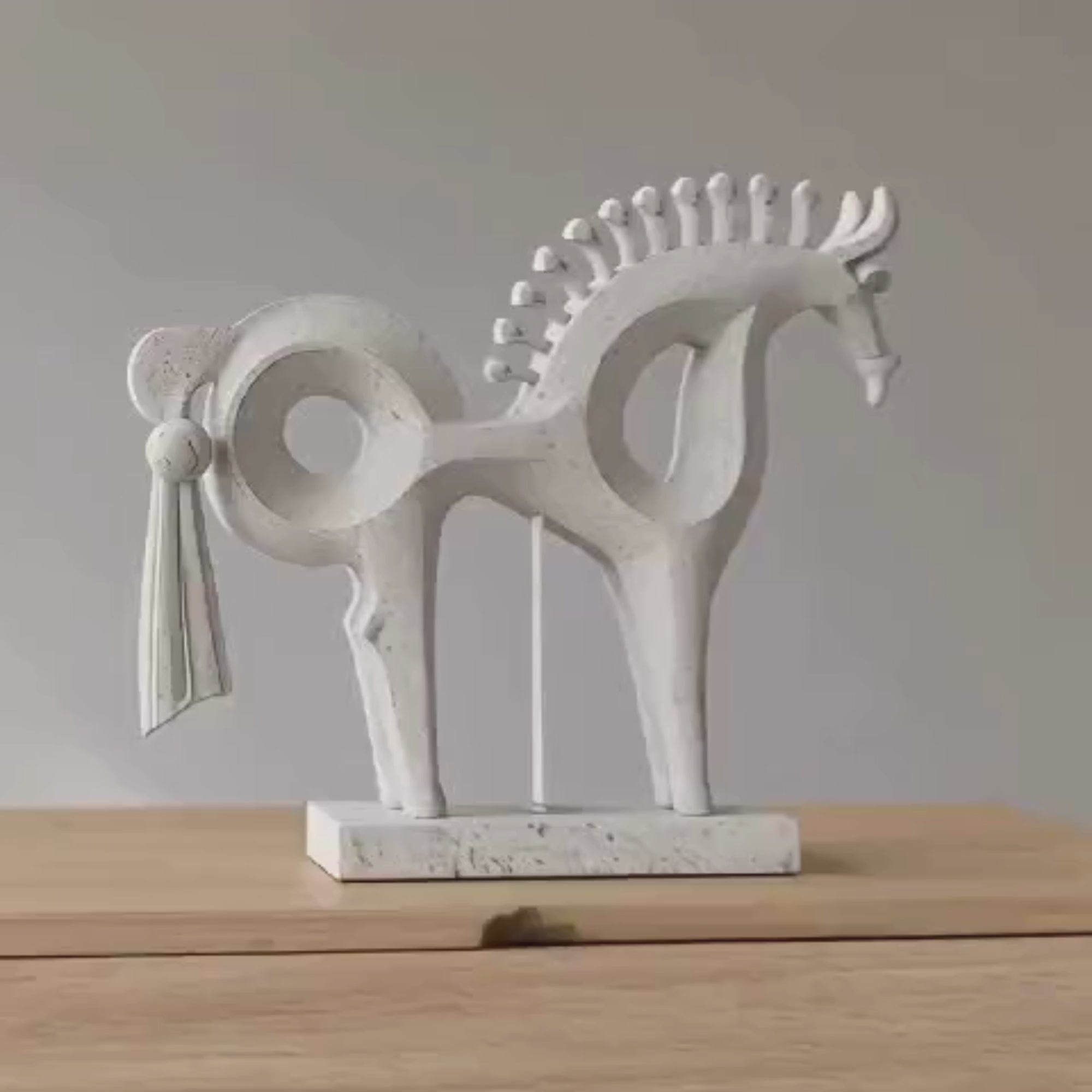 Load video: Reception Table for Office Counter Stylish Design Made in MDF and Multi Drawers &amp; Round Wire Manager - Off  White Color