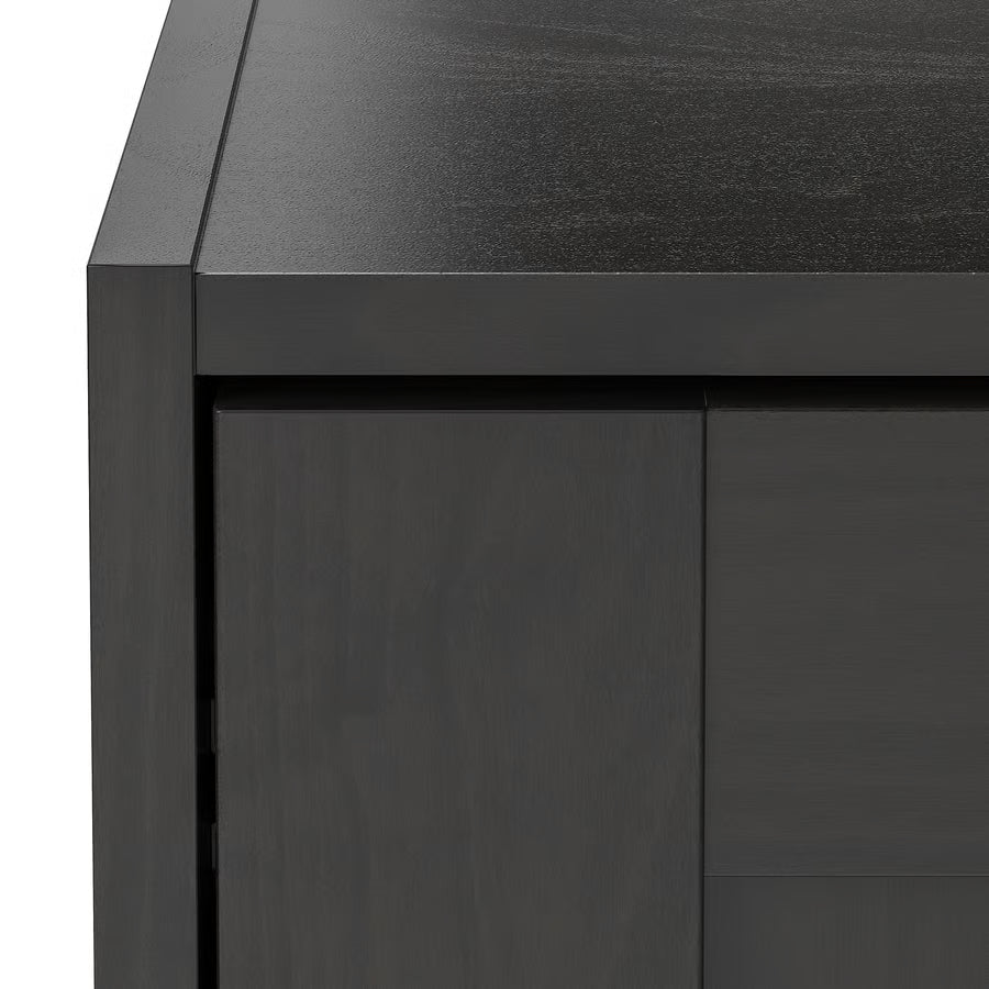 Wardrobe with Sliding Door in Particle Board – 2-Door and Soft-Close Drawers