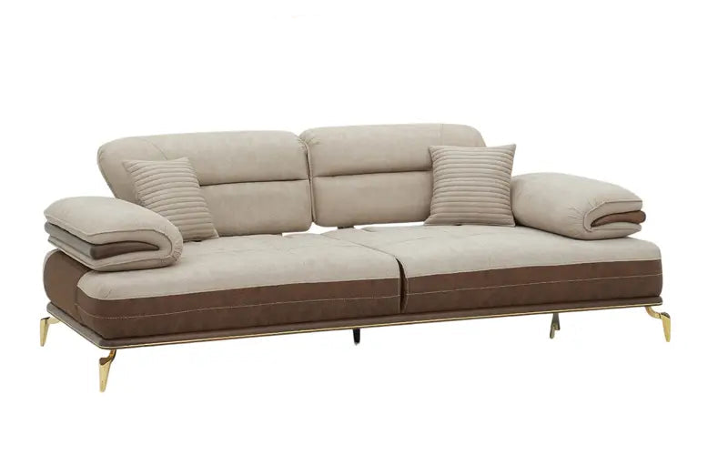 3-Seater Italian Sofa with Sleek metal legs Cushions for Modern Living