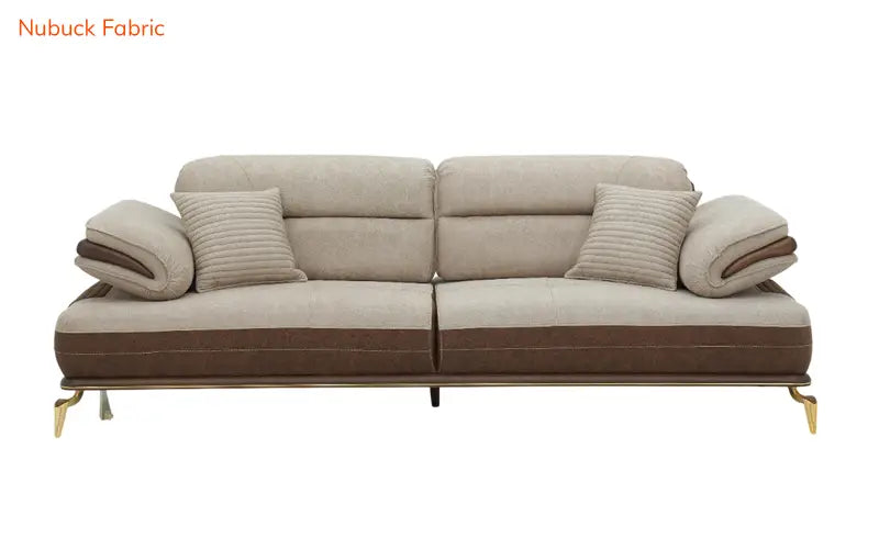 3-Seater Italian Sofa with Sleek metal legs Cushions for Modern Living