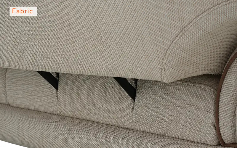 3-Seater Sofa with Dual-Tone Fabric, Wooden Base, and Cushions for Modern Living