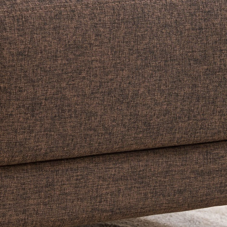 Modern Fabric Sofa Single Seater with Solid Wood Frame, Soft Cushioned Comfort & Contemporary Arm Design for Living Room Use