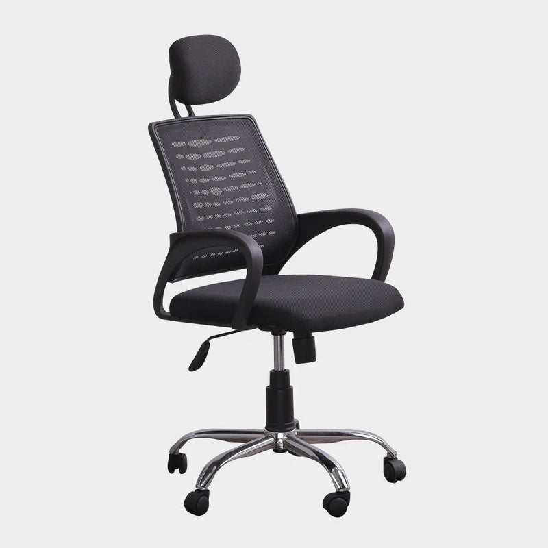 High Back Office Chair with Chrome Base