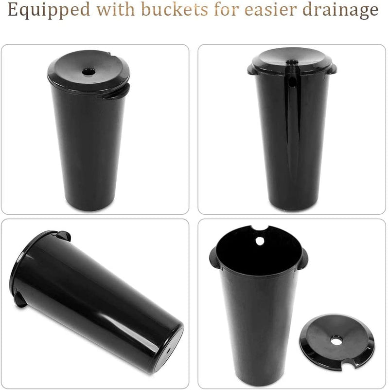 Portable Hair Washing Sink Wash Basin Adjustable Salon Bowl - Black