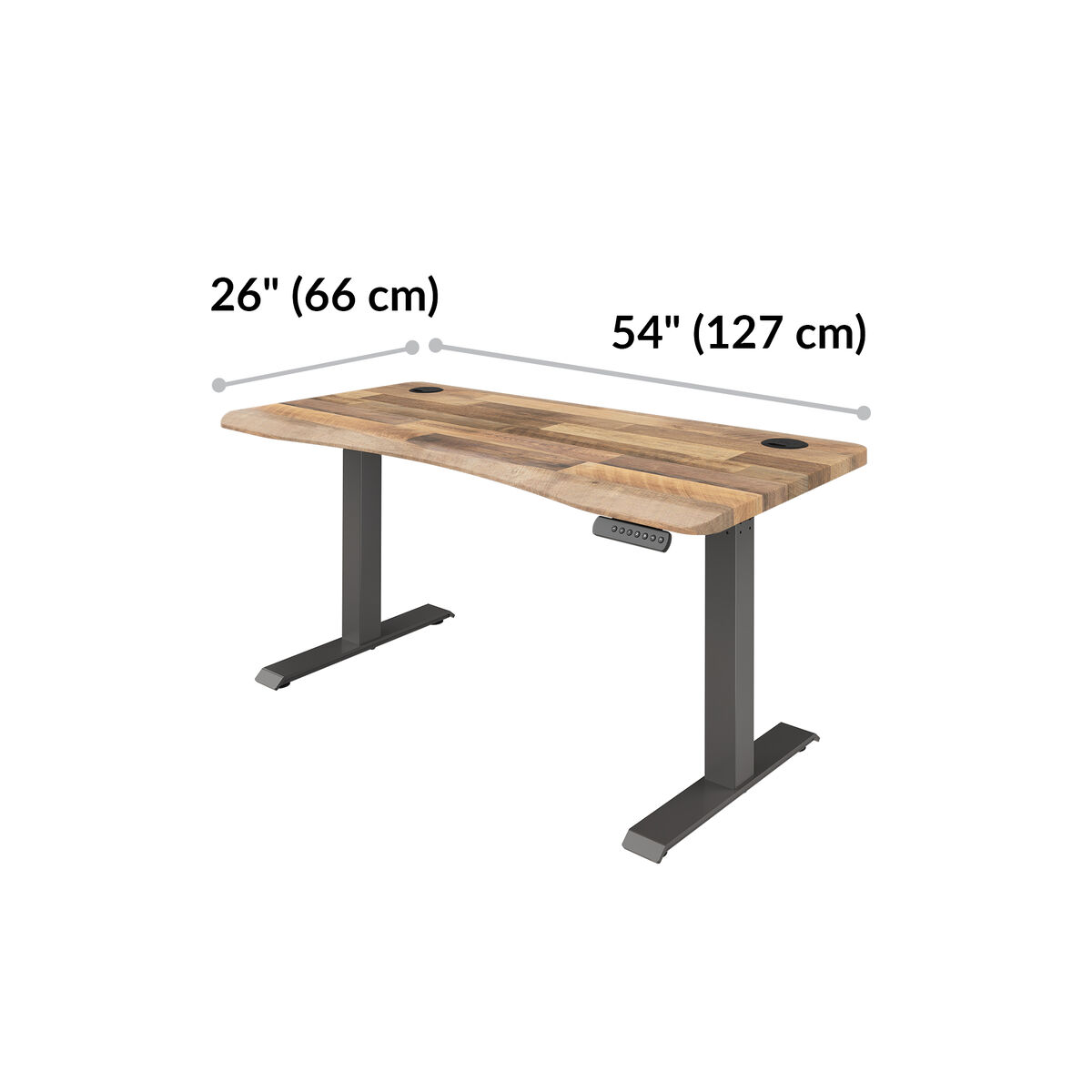Electric Height Adjustable Standing Desk 54x26, Dual Motor Sit-Stand Home Office Desk with 3-Tier Telescopic Legs &amp; Memory Presets