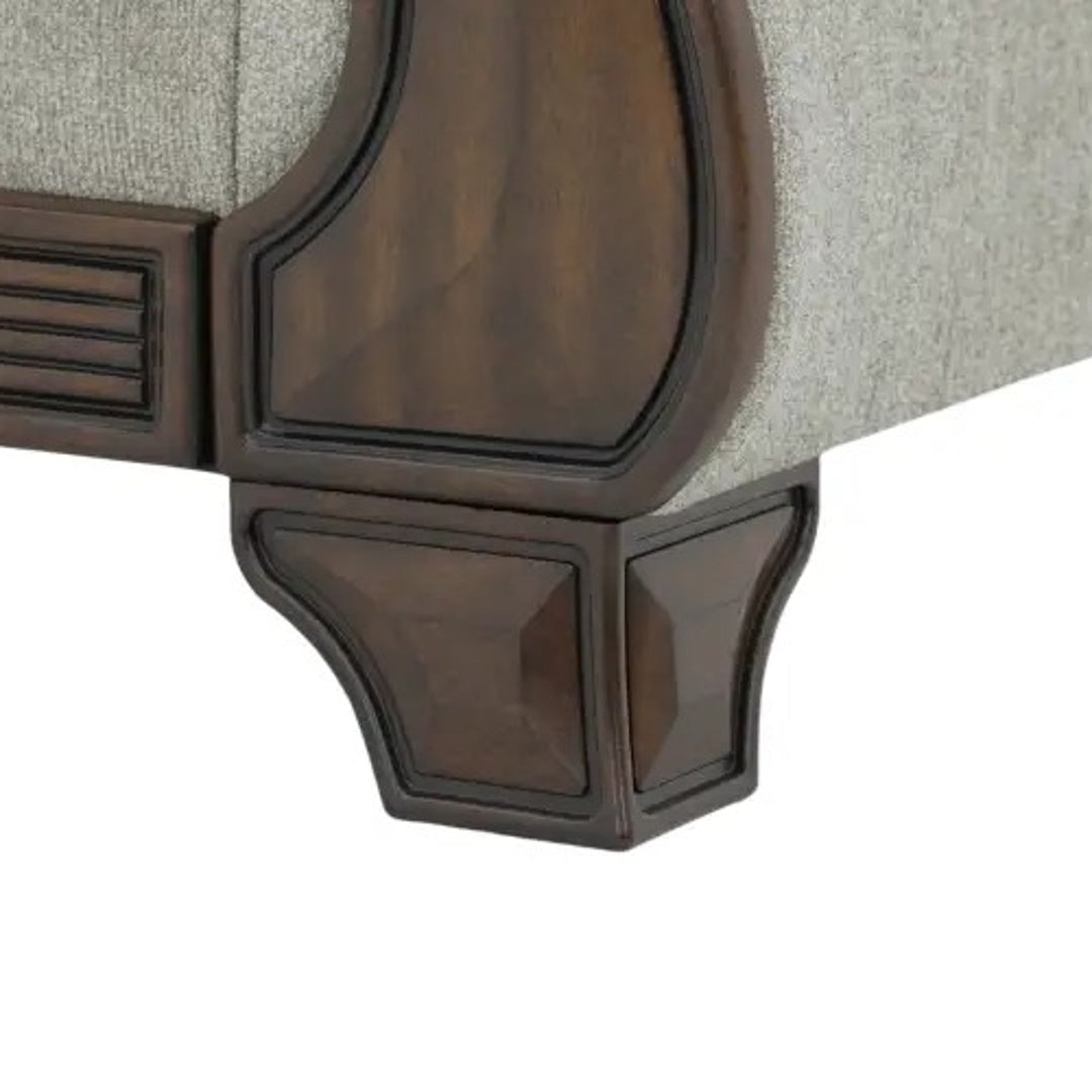 Luxury Wooden Sofa Classic Design Soft Fabric Upholstery High Density Foam Cushion Solid Wood Frame Handcrafted Premium Comfort