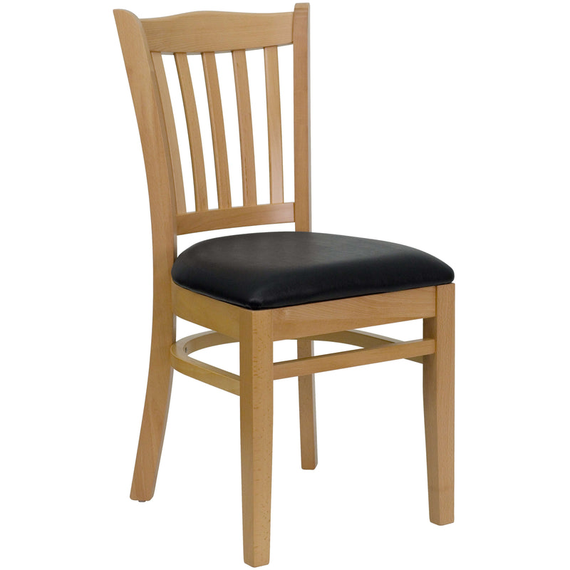 Back wood seat cafe chair