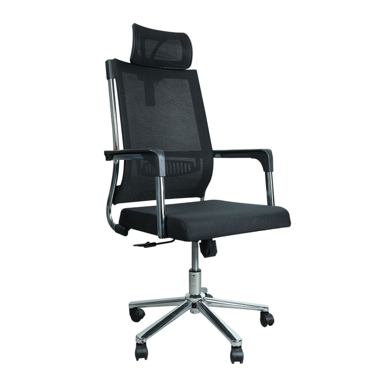High Back with Head Rest Office Executive Chair in Mesh (Black)
