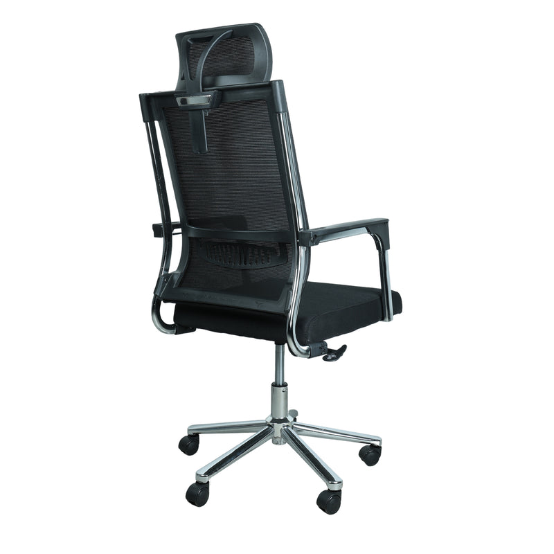 High Back with Head Rest Office Executive Chair in Mesh (Black)