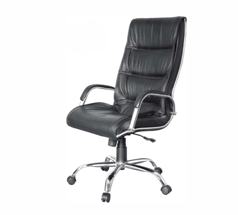 High Back Director Office Chair with Height Adjustable Chrome Base