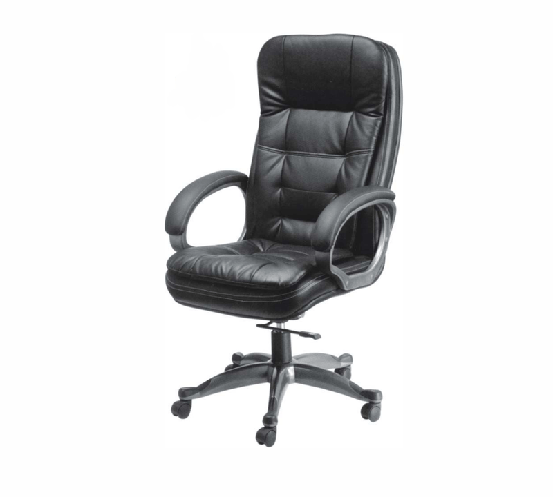 High Back Office Director Chair with Height Adjustable Aluminum Base