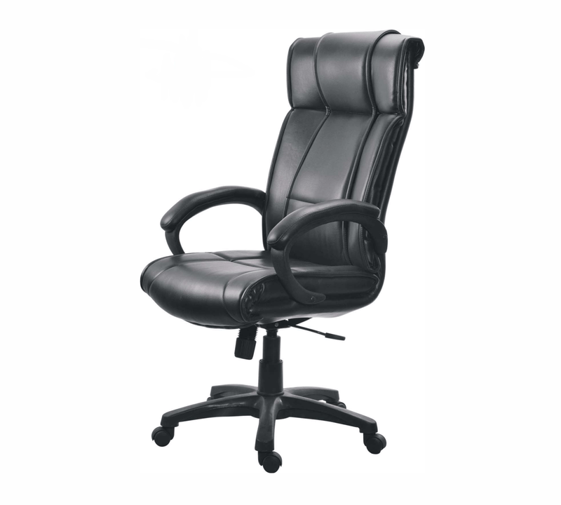 High Back Director Office Chair with Height Adjustable Nylon Base
