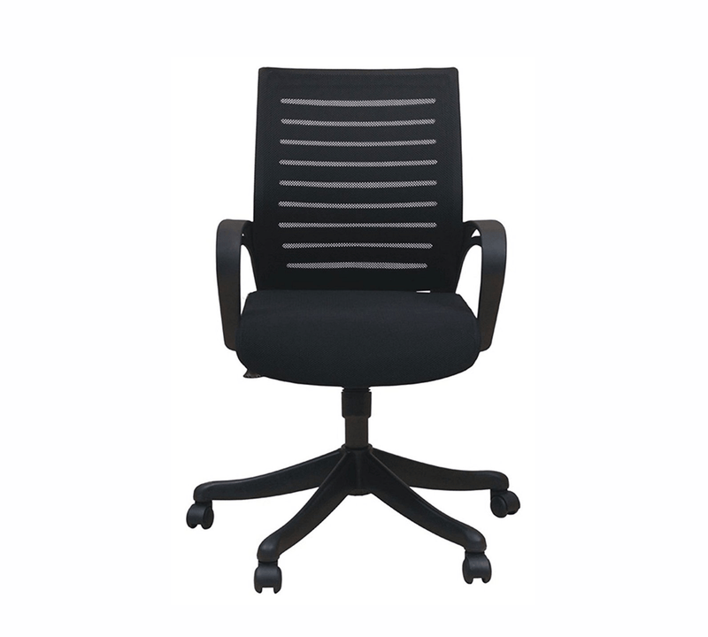 Medium Back Executive Office Chair with Height Adjustable Nylon Wheels Base