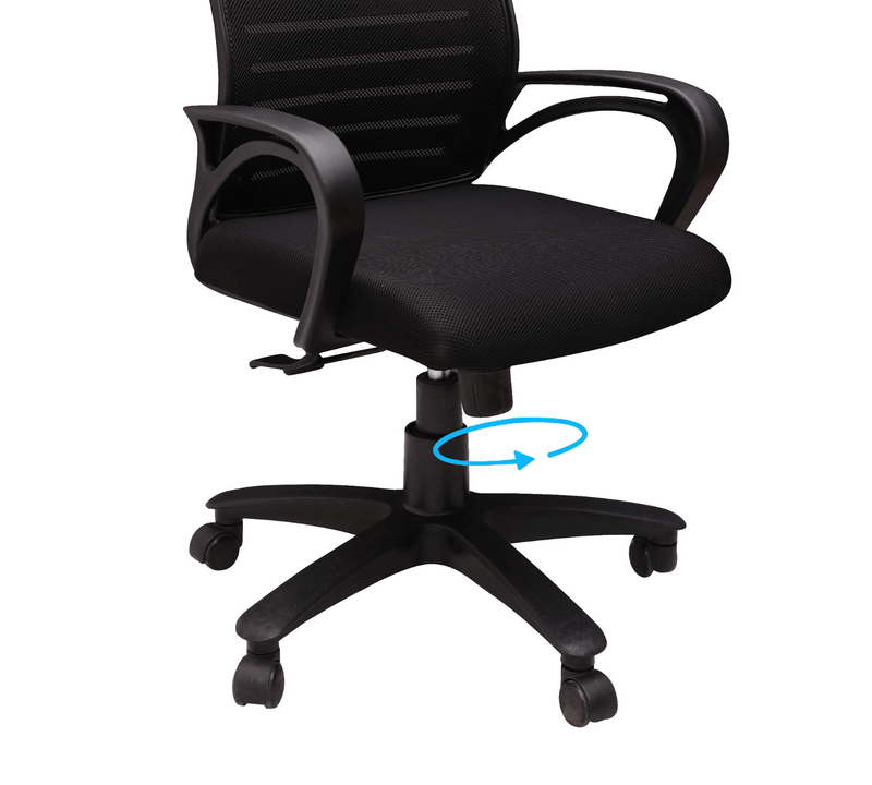 The Medium Back Office Executive Mesh Chair with Height Adjustable Nylon Base