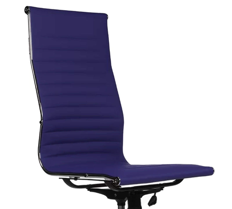 Office Executive Chair High Back with D Shape Armrest and Chrome Base