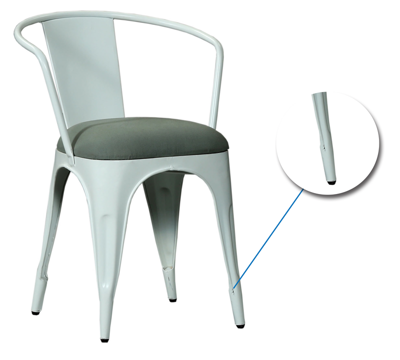 Cafe Chair With Metal Frame Cushioned
