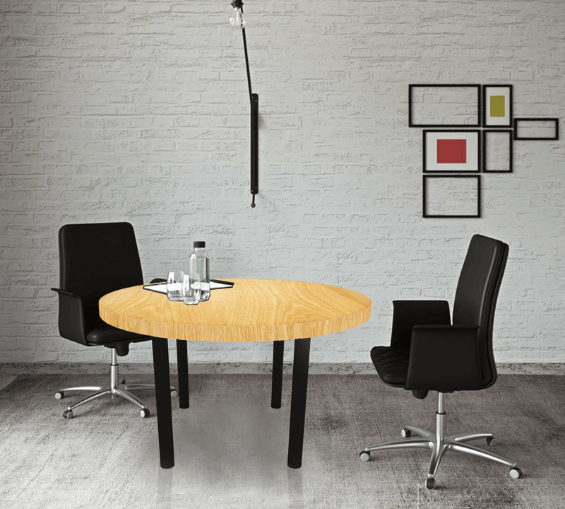 Office Meeting Table with Metal Frame Legs & Particle Board Top