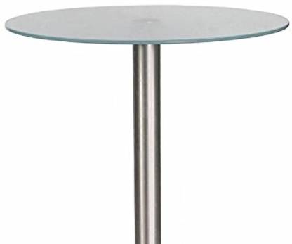 The Metal Chrome Base Center Table with Glass Top
