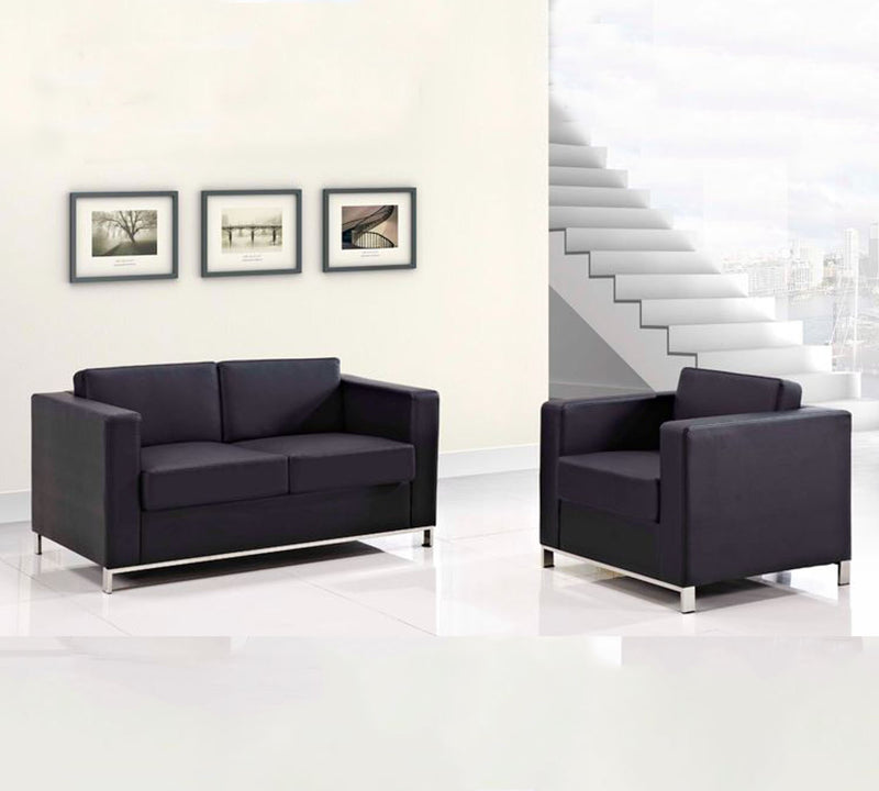6 Seater Sofa Set With Wooden Frame Metal Legs
