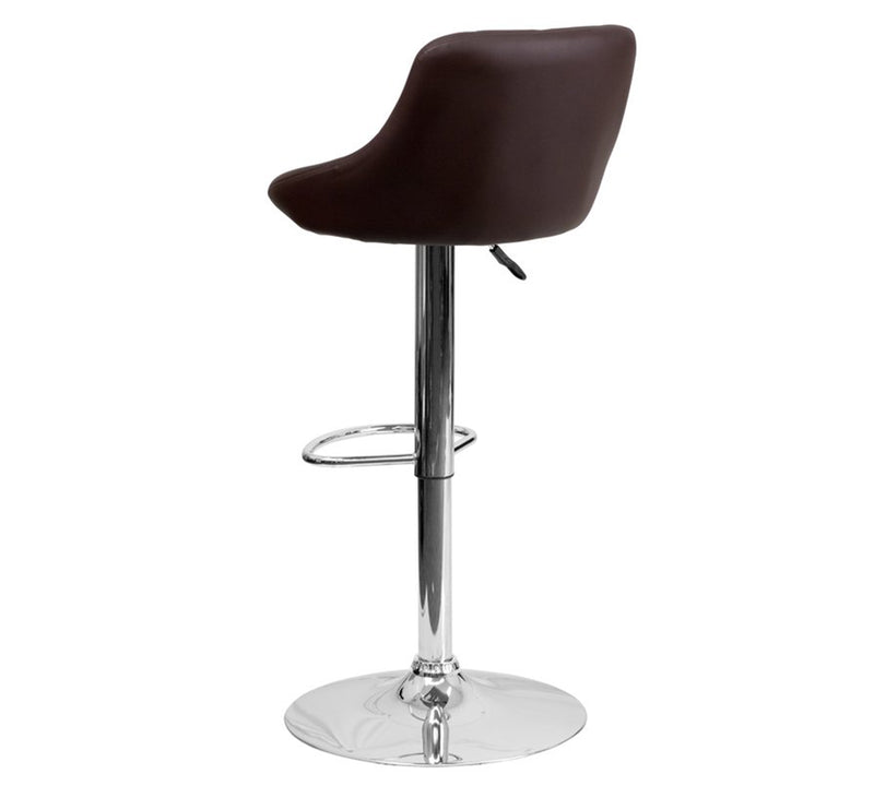 Bar Stool With Height Adjustable Metal Chrome Base
