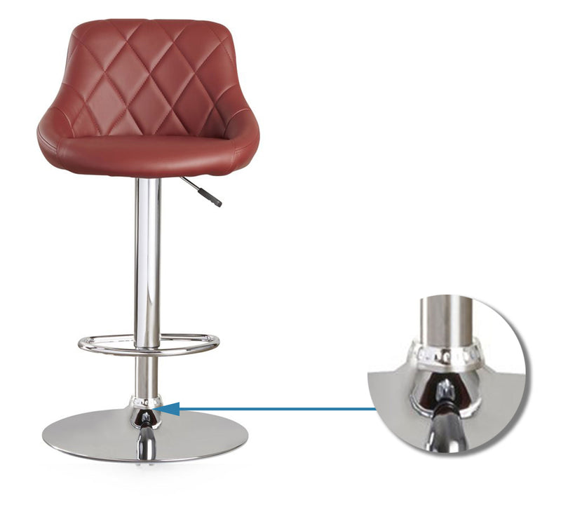 Bar Stool With Height Adjustable Metal Chrome Base