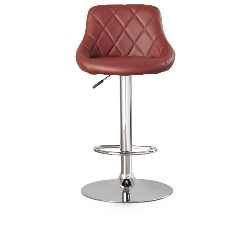 Bar Stool With Height Adjustable Metal Chrome Base
