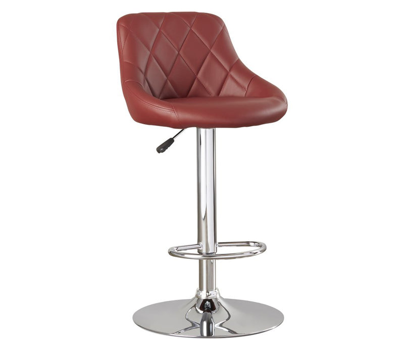 Bar Stool With Height Adjustable Metal Chrome Base