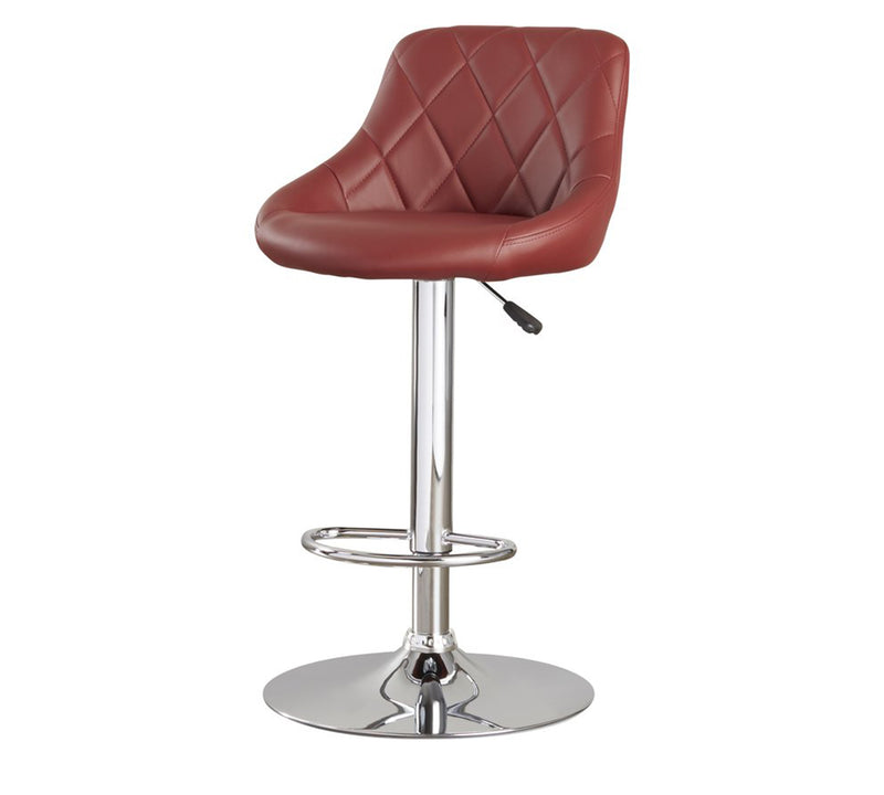 Bar Stool With Height Adjustable Metal Chrome Base