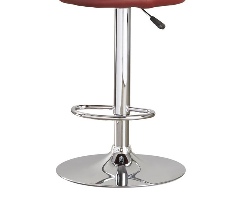 Bar Stool With Height Adjustable Metal Chrome Base