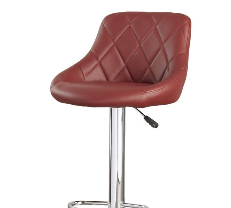 Bar Stool With Height Adjustable Metal Chrome Base