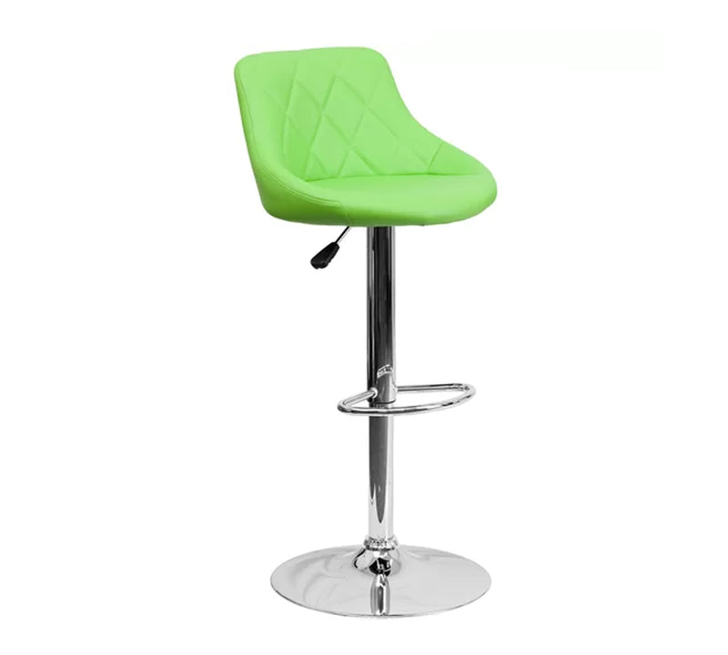 Bar Stool With Height Adjustable Metal Chrome Base