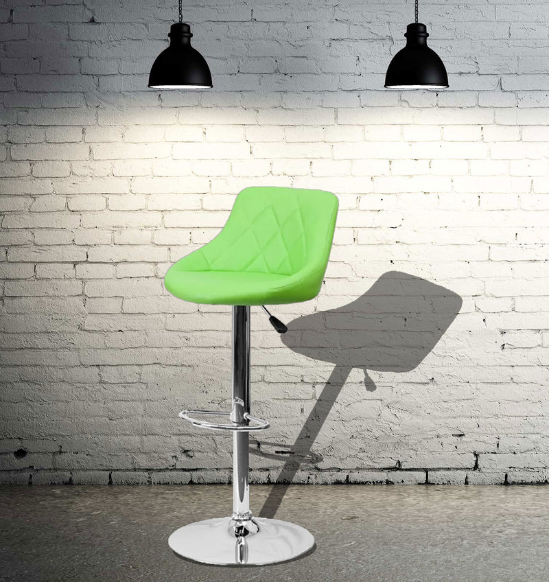 Bar Stool With Height Adjustable Metal Chrome Base