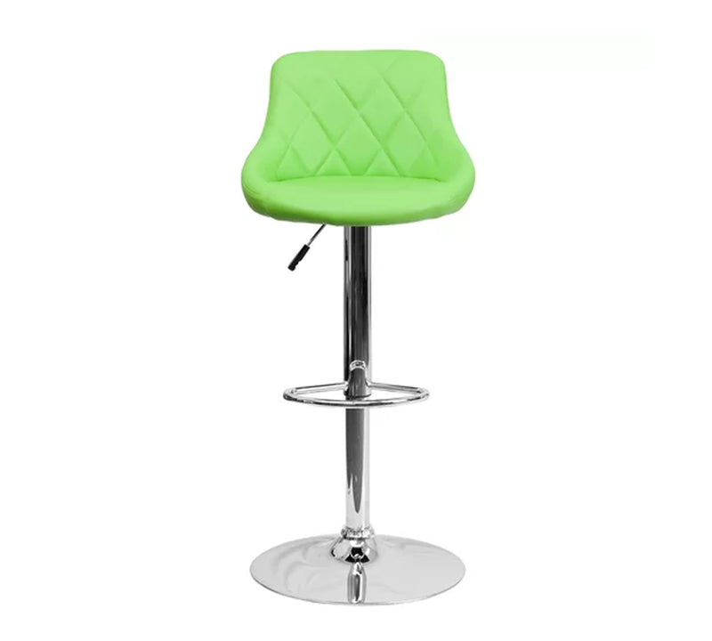 Bar Stool With Height Adjustable Metal Chrome Base