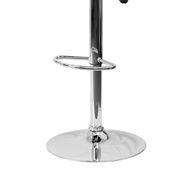 Bar Stool With Height Adjustable Metal Chrome Base