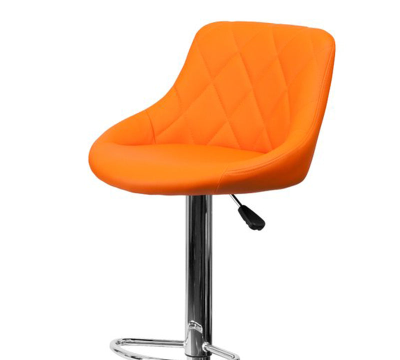 Bar Stool With Height Adjustable Metal Chrome Base
