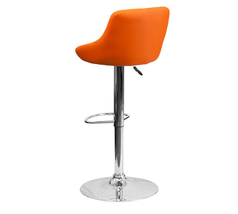 Bar Stool With Height Adjustable Metal Chrome Base