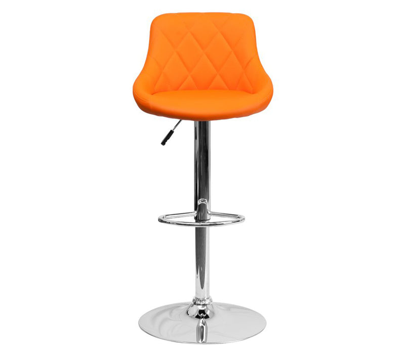 Bar Stool With Height Adjustable Metal Chrome Base