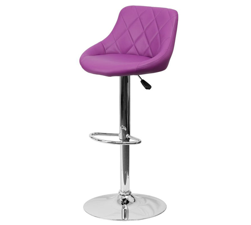 Bar Stool With Height Adjustable Metal Chrome Base