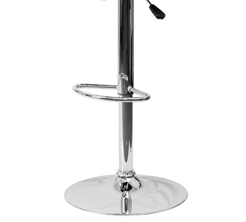 Bar Stool With Height Adjustable Metal Chrome Base