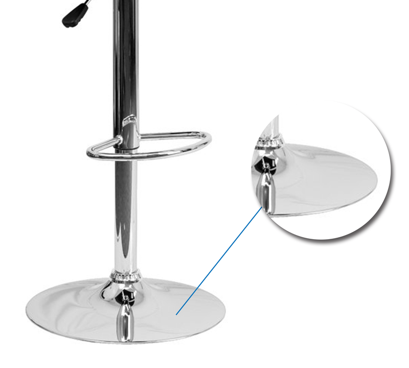 Bar Stool With Height Adjustable Metal Chrome Base
