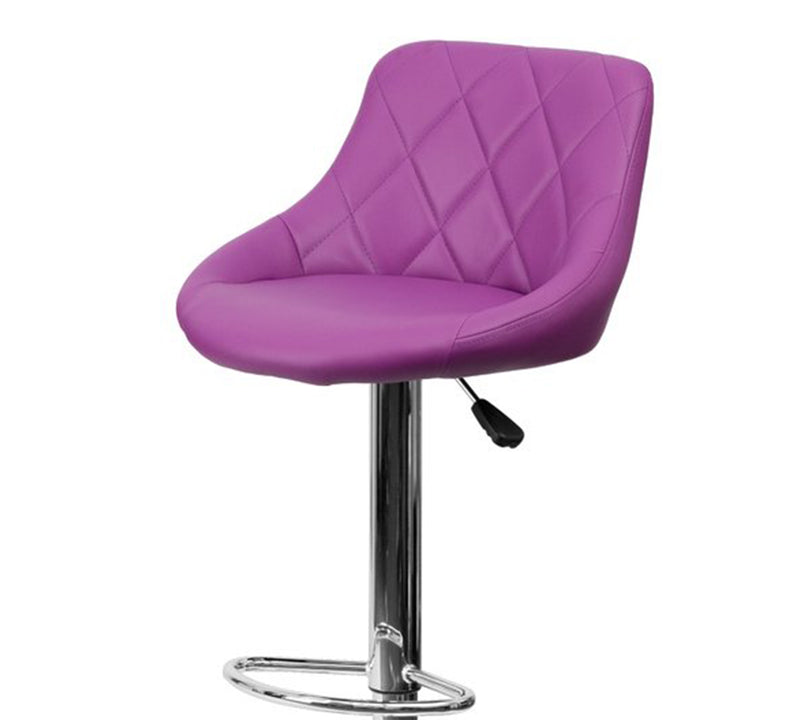 Bar Stool With Height Adjustable Metal Chrome Base