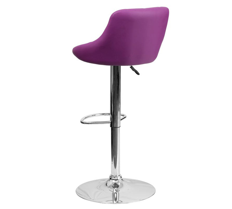 Bar Stool With Height Adjustable Metal Chrome Base