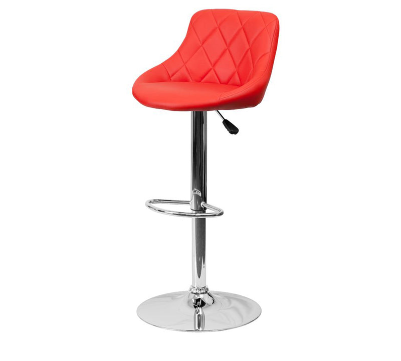 Bar Stool With Height Adjustable Metal Chrome Base