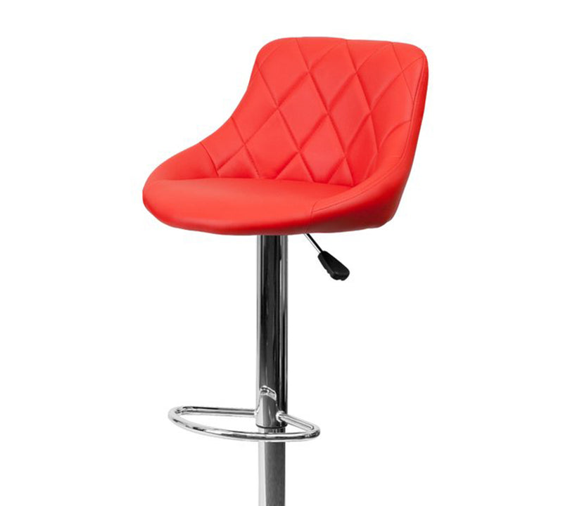 Bar Stool With Height Adjustable Metal Chrome Base