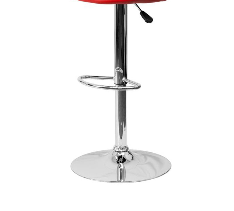 Bar Stool With Height Adjustable Metal Chrome Base