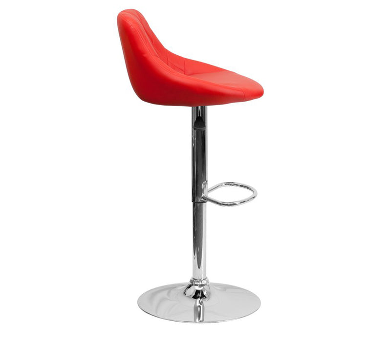 Bar Stool With Height Adjustable Metal Chrome Base