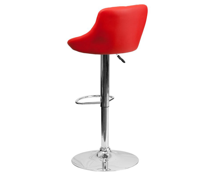 Bar Stool With Height Adjustable Metal Chrome Base