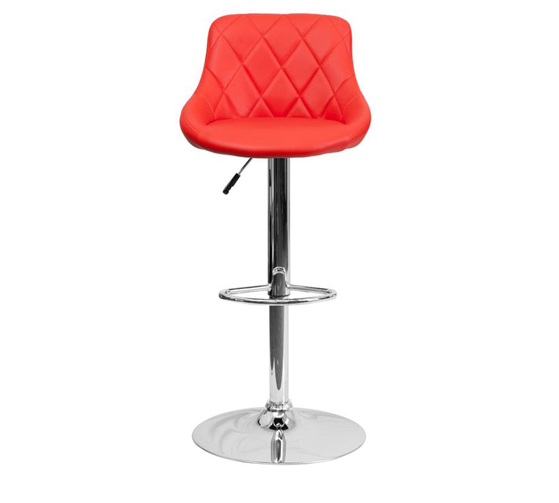 Bar Stool With Height Adjustable Metal Chrome Base