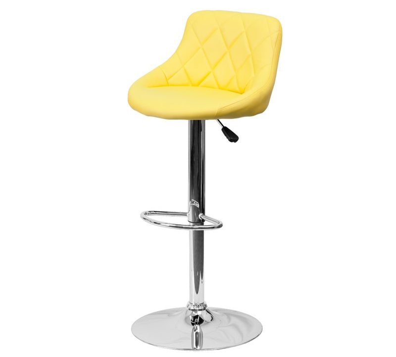 Bar Stool With Height Adjustable Metal Chrome Base